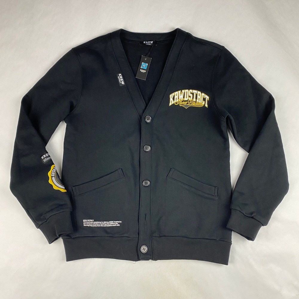 NWT Krew District Cardigan Mens XS - V-Neck Streetwear